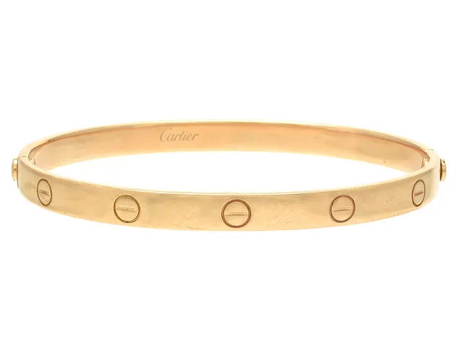 CARTIER, armring, Love Bracelet, 18K guld, stl 18, före 2011, vikt 34,2 g, slitage.