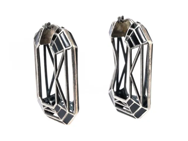 ÖRHÄNGEN, BOTTEGA VENETA, 925 silver, stift, 3x2 cm, 11 g,