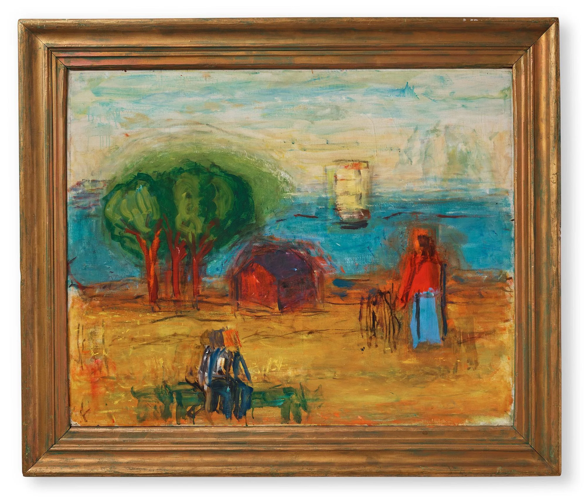 Carl Kylberg, "På stranden, Kylbergshus"/"Le Rivage". — Bukowskis