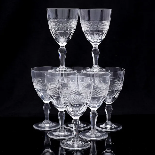EDWARD HALD. Vinglas, 8 st, glas, "Rio", Orrefors.