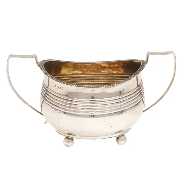 A GEORGE III SILVER SUGAR BASIN.