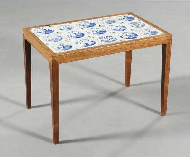 Severin Hansen. Sofabord / kakkelbord, palisander