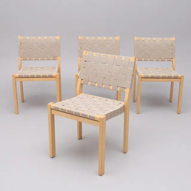 ALVAR AALTO. STOLAR, FYRA STYCKEN, MODELL "611", ARTEK.