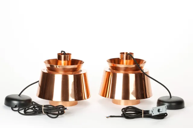 Jørn Utzon for &Tradition. 'Utzone', 'JU1'. A pair of pendants, copper (2)