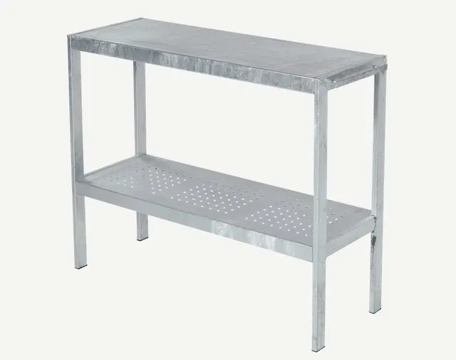 PLUS. Plant table. Hot-dip galvanized steel. 40 X 90 X 110 CM.