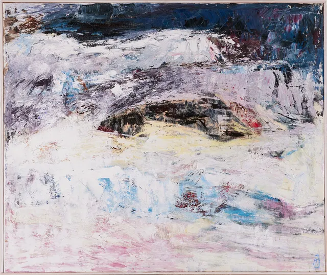 RAGNAR JOHANSSON (1913-1997). "Mörk himmel, monogramsignerad, olja på duk.