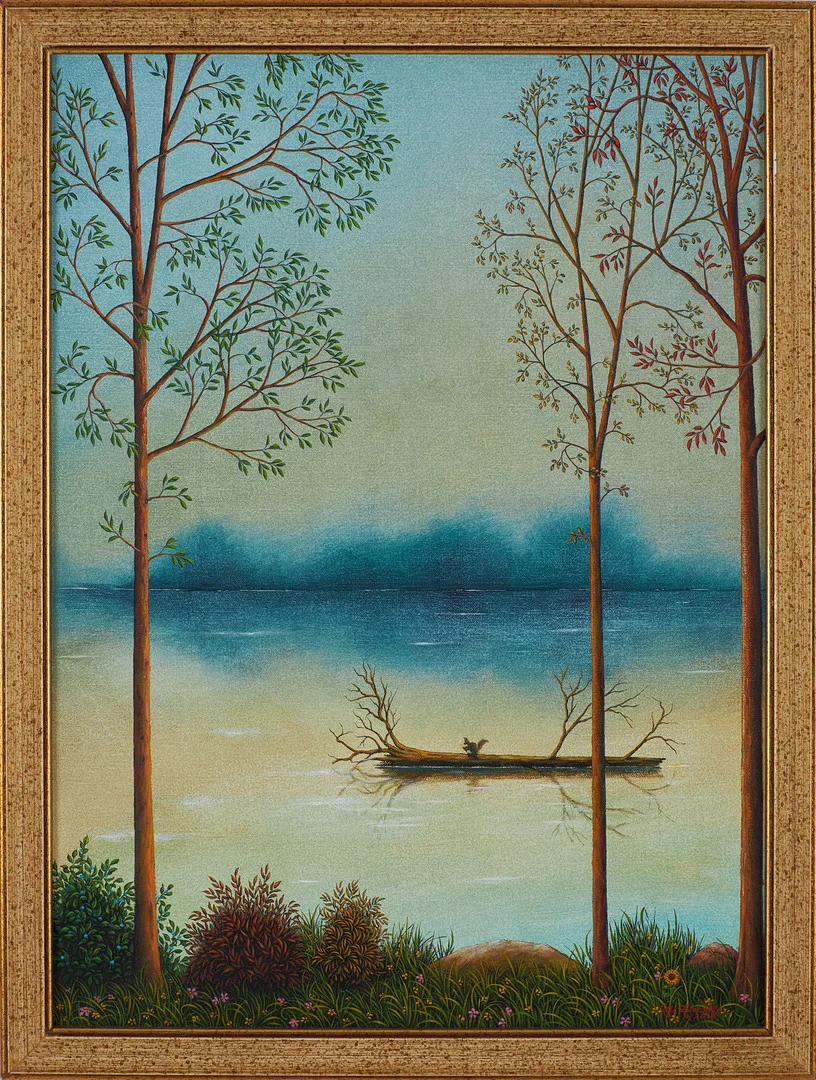 ULF HINDERS. Sjömotiv, olja på duk, signerad och daterad 2022. — Paintings — Stockholms Auktionsverk Sickla
