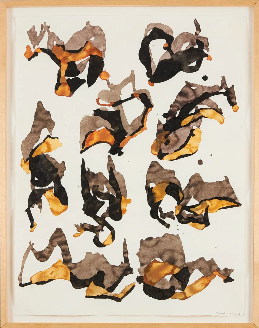 KJELL ANDERSSON (f.1937) Komposition. akvarell, signerad och daterad 96. — Paintings — Stockholms Auktionsverk Magasin 5