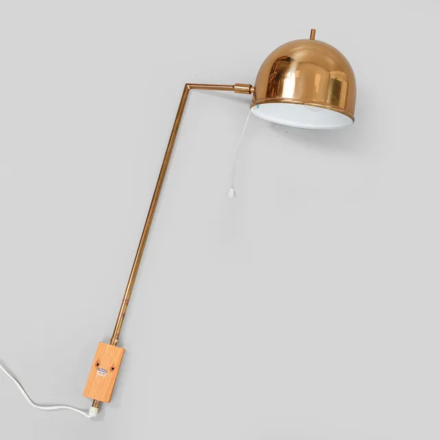 EJE AHLGREN. Vägglampa, modell V-75, Bergboms, 1960/70-tal.