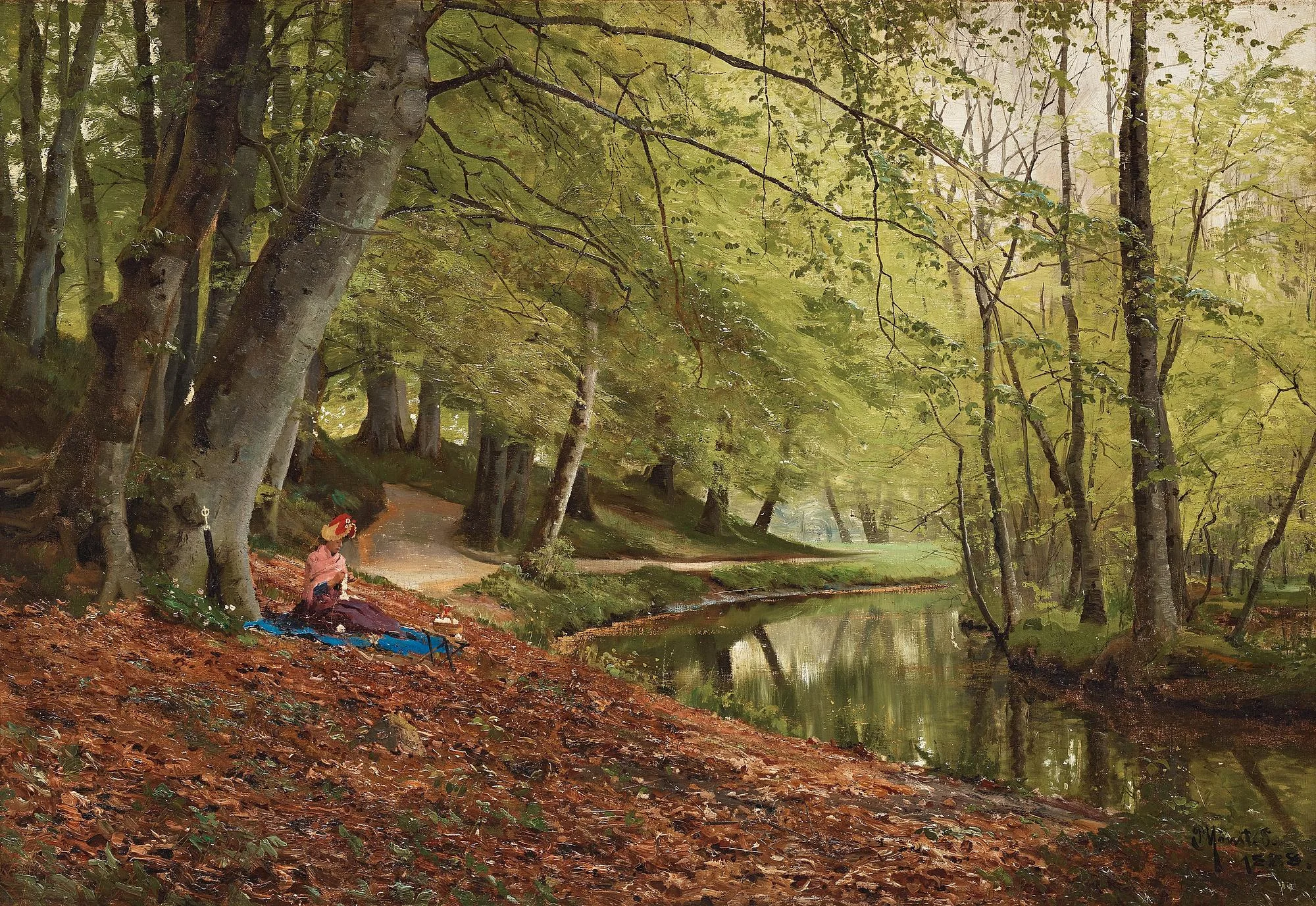 Peder Mork Mönsted, Picknick i skogen. — Bukowskis