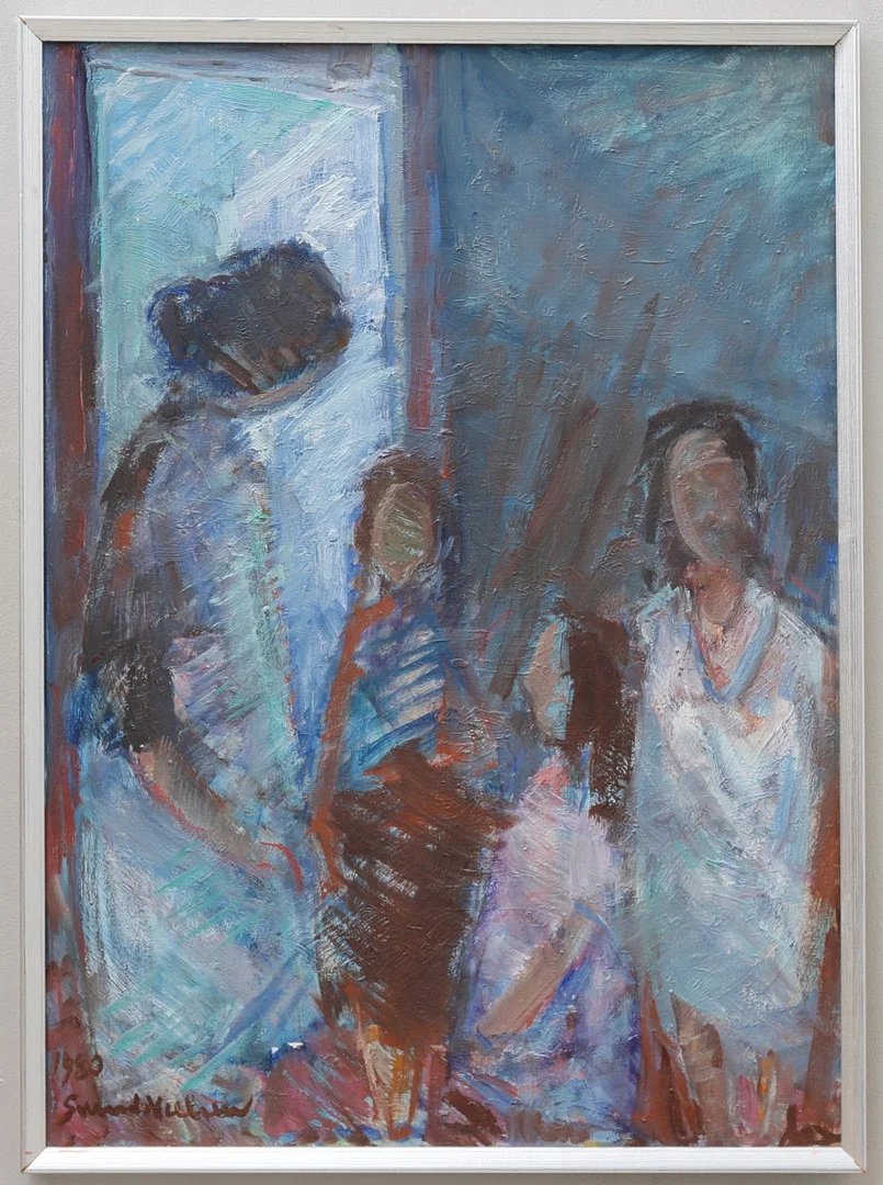 SVEND NIELSEN. olja på duk, figurscen, signerad samt daterad 1980. — Paintings — Gomér & Andersson Nyköping