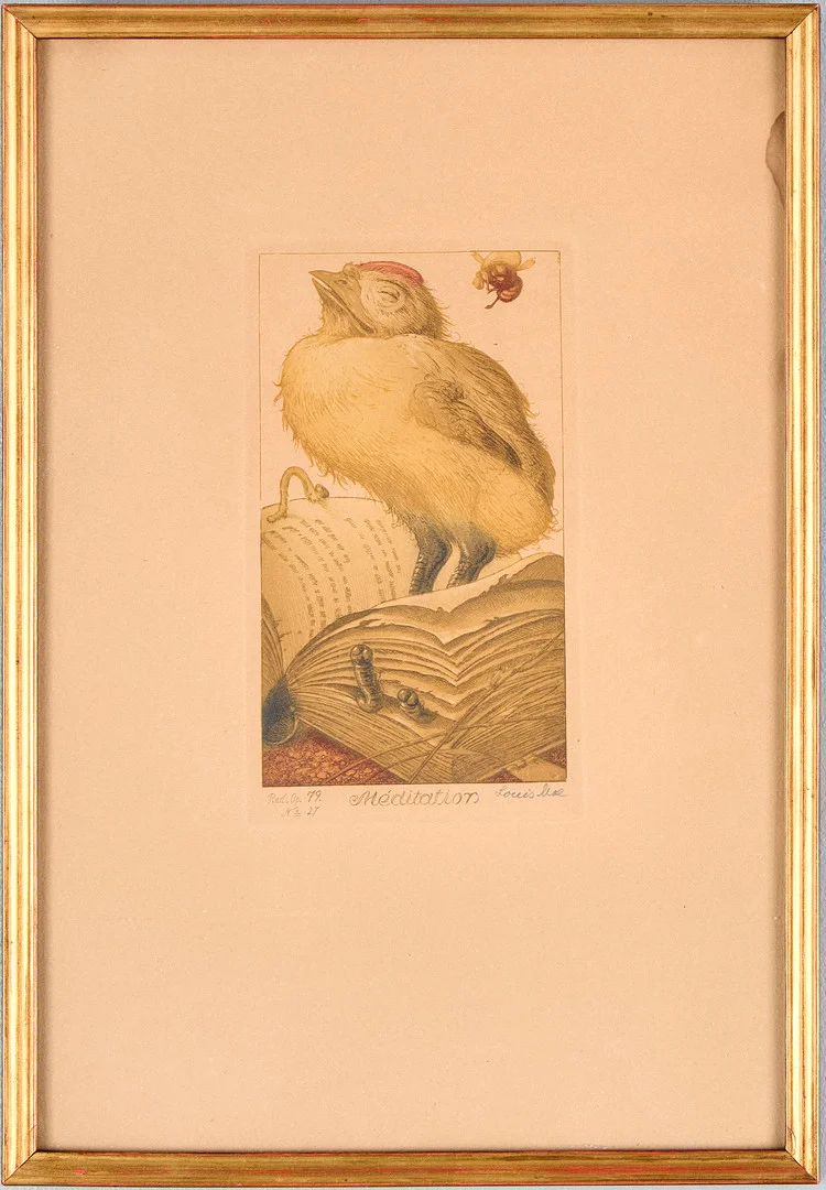 LOUIS MOE. "Meditation". — Engravings & Prints — Uppsala Auktionskammare