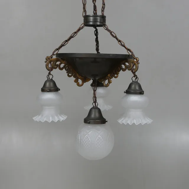 TAKLAMPA, metall, 1900-tal, höjd ca. 75 cm.