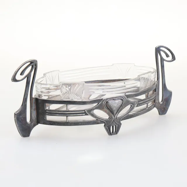 JARDINJÄR, nysilver och glas, jugend.