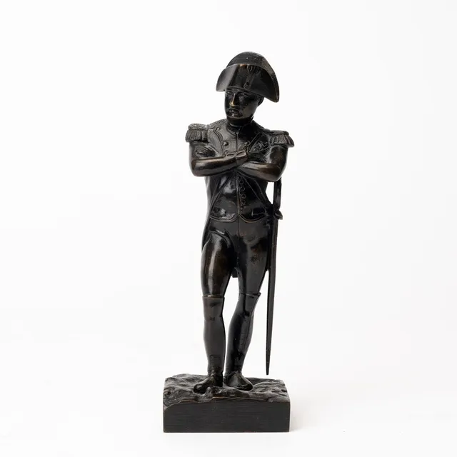 STATYETT, Napoleon I, patinerad brons, märkt Made in France, omkring sekelskiftet 1900.
