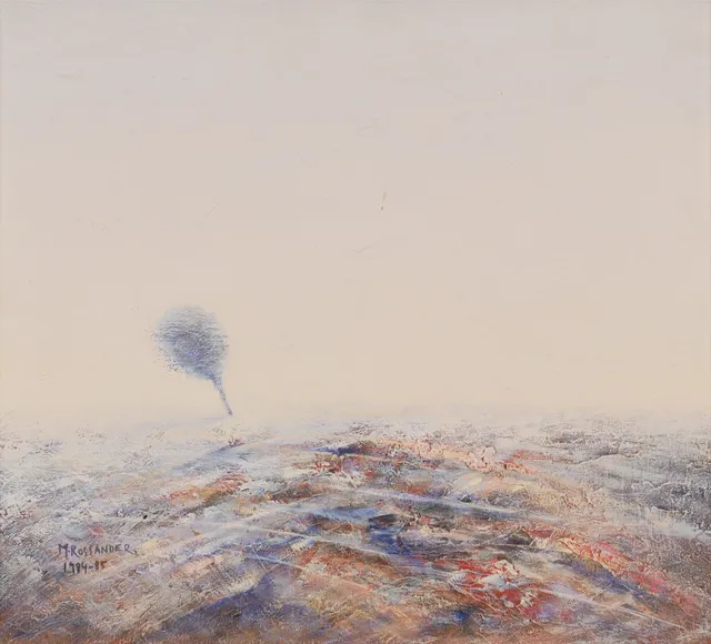 MÅNS ROSSANDER. Landskap Öland, olja på duk, signerad M. Rossander 1984-85.