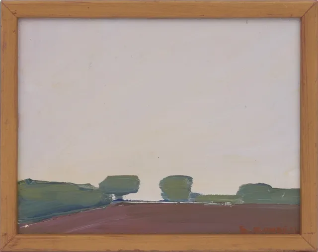 SUNE FONDELL. "Öland", olja på papp, signerad S. Fondell.