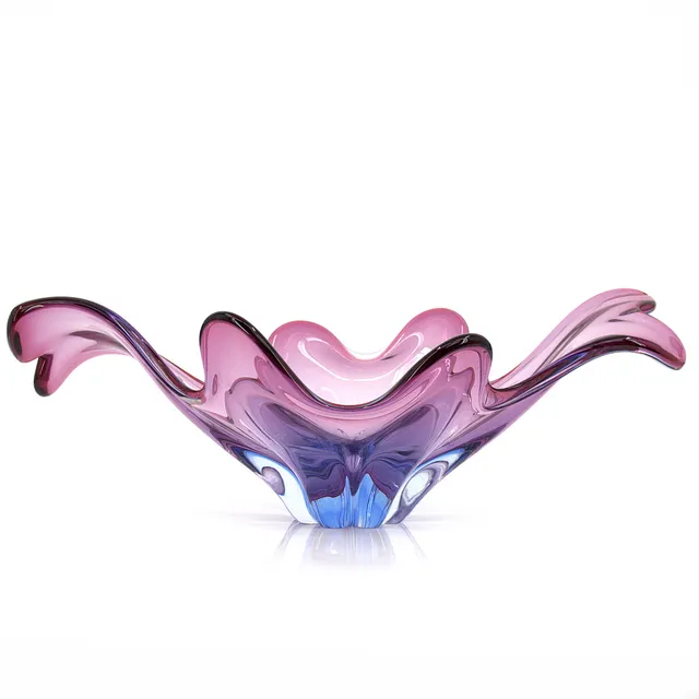 FLAVIO POLI. Skål, flerfärgat glas, Murano, etikettmärkt, Sommerso, Italien.