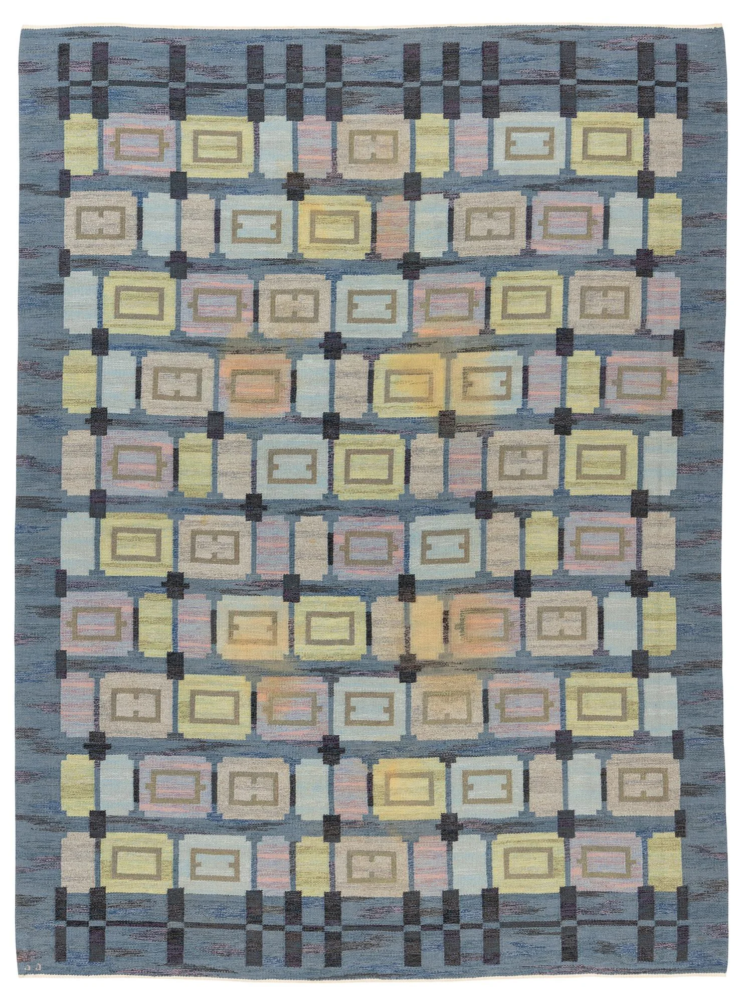 Judith Johansson, matta,"Spise Hall", rölakan, 373 x 275 cm, signerad JJ. — Bukowskis