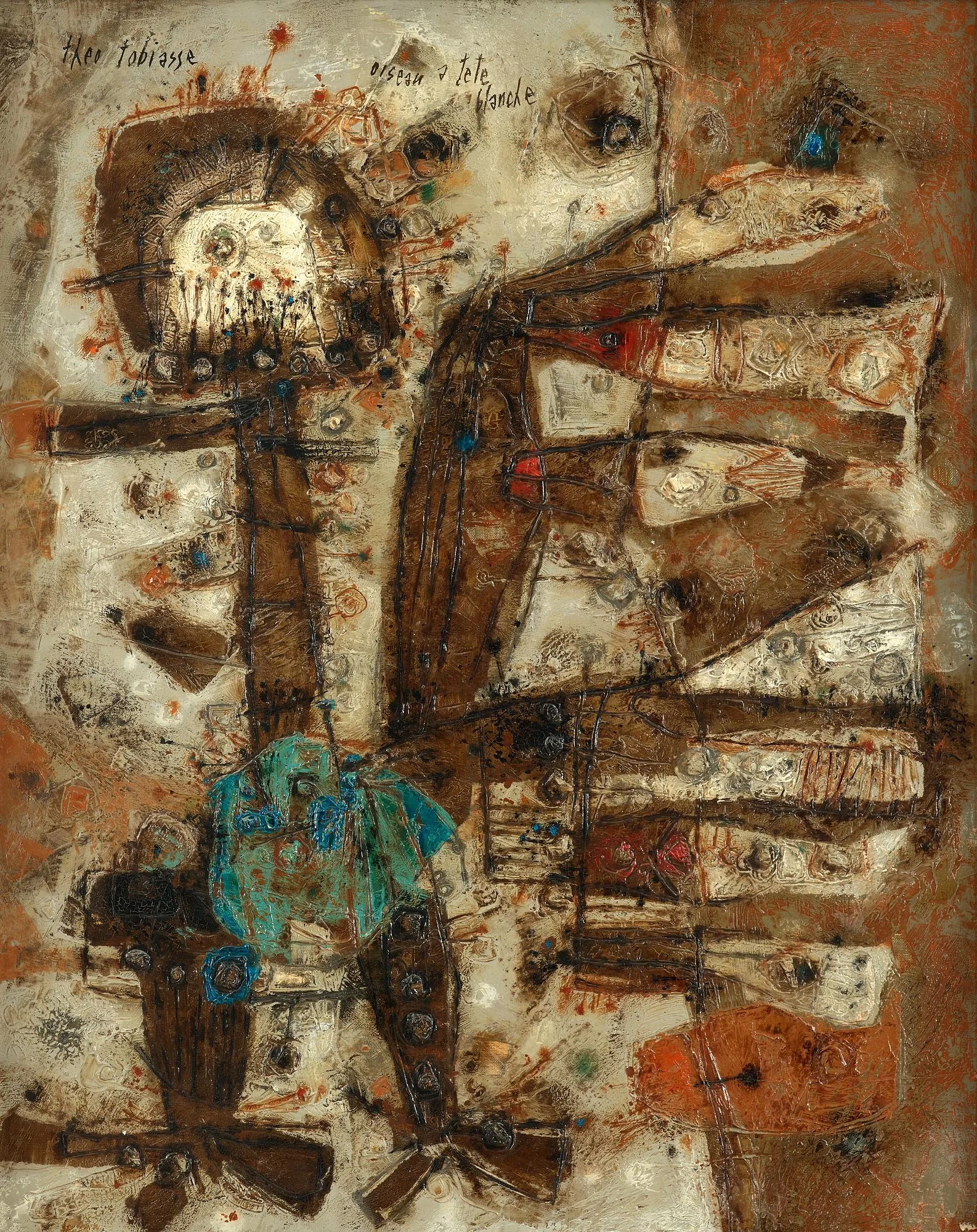 Theo Tobiasse, "Oiseau a tete blanche". — Bukowskis