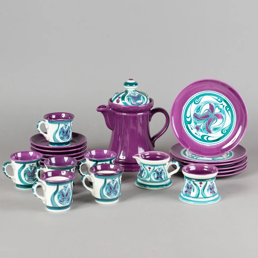 Service 21-tlg. SMF Schramberg Violetta. — Tableware — Stockholms Auktionsverk Hamburg