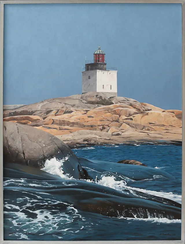 HOWARD BROOKES. "Tistlarna", olja på pannå, sign.