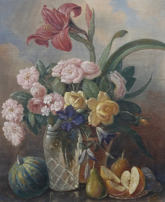 JÖNS THULIN. Stilleben. Olja på duk, signerad och daterad 1933.