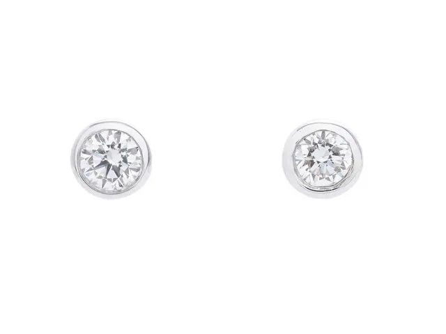 ENSTENSÖRHÄNGEN, 18K vitguld, briljantslipade diamanter ca 0,16 ctv, ca W-TCr/VVS-VS, stift, vikt 1,5 g.