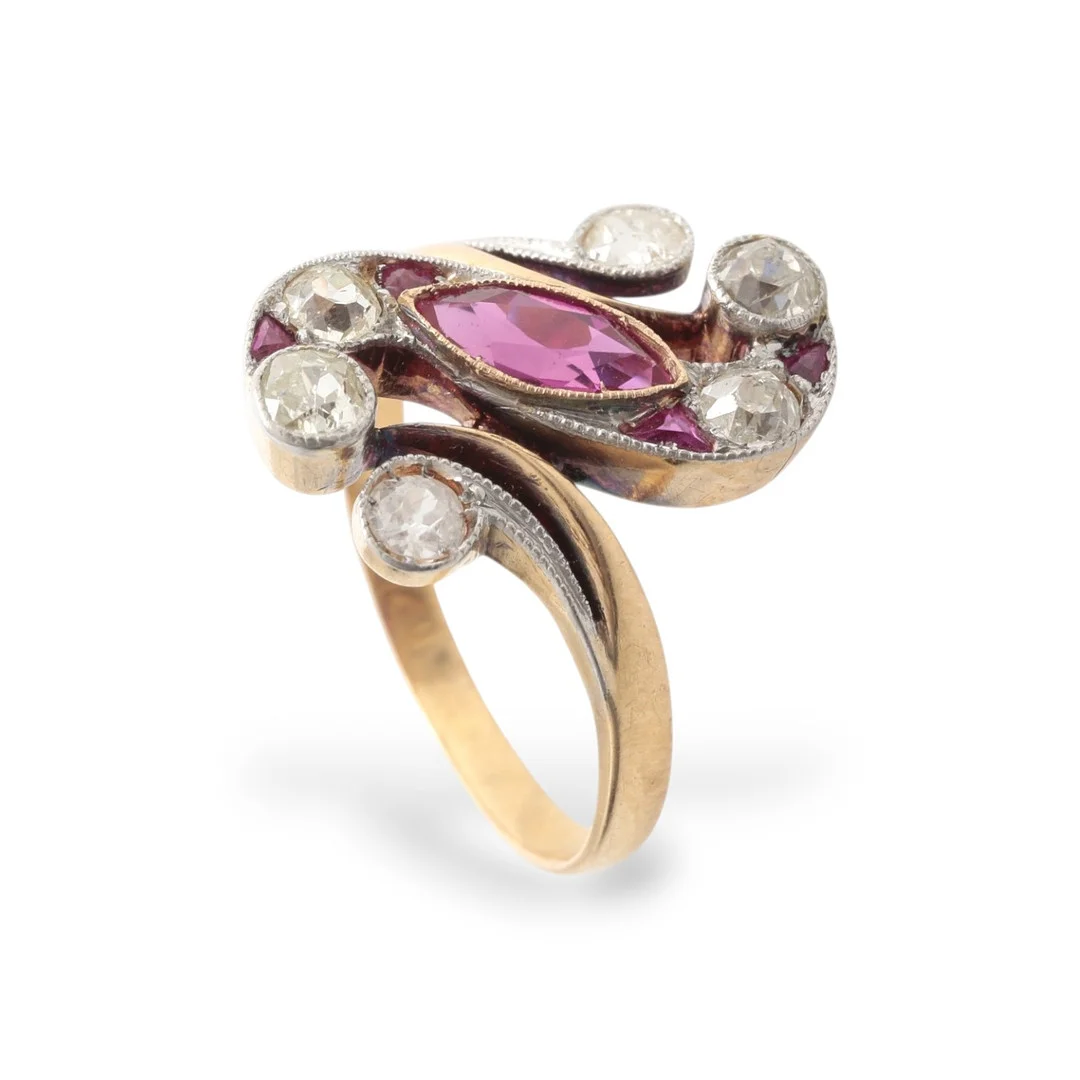Diamond and ruby ring, first half of the 20th century. — Rings — Balclis