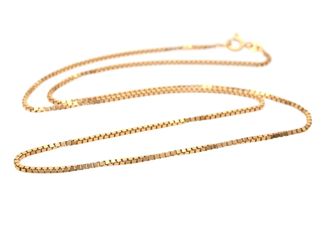 KEDJA, 18K guld, venezialänk, längd 50 cm, vikt 7,7 g. — Smycken/Halskedja — Kaplans