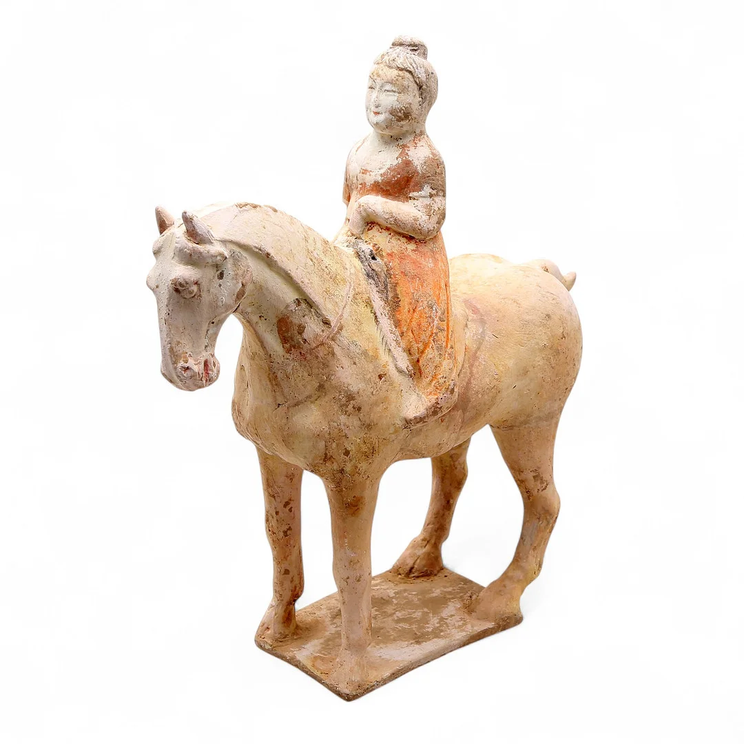 CHINESE SCHOOL, TANG DYNASTY, 6TH-10TH CENTURIES. Lady on horseback. — Oriental — Balclis