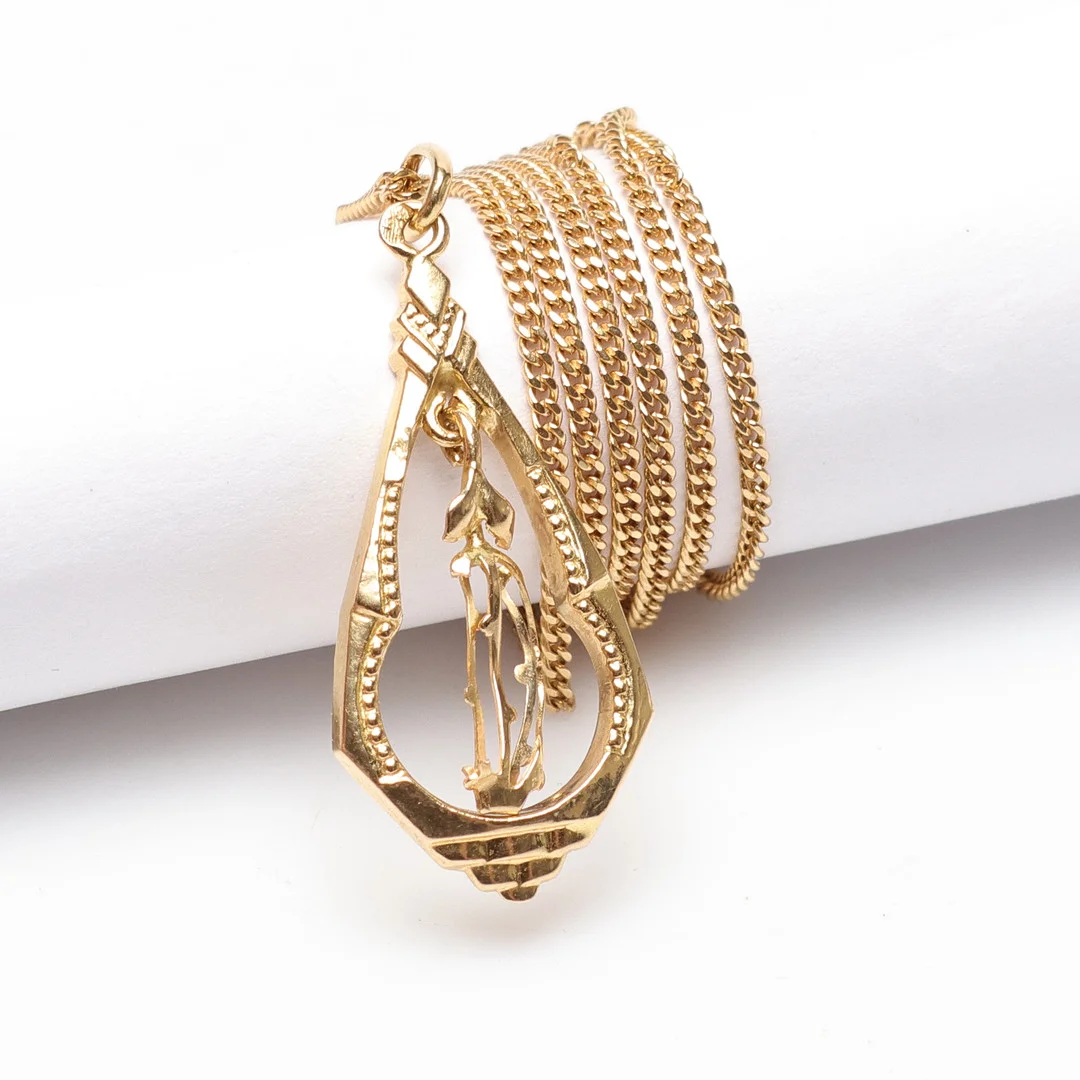 HALSKEDJA med HÄNGE, 18K, Guld, vikt cirka 2,9 gram. — Jewellery — Gomér & Andersson Linköping
