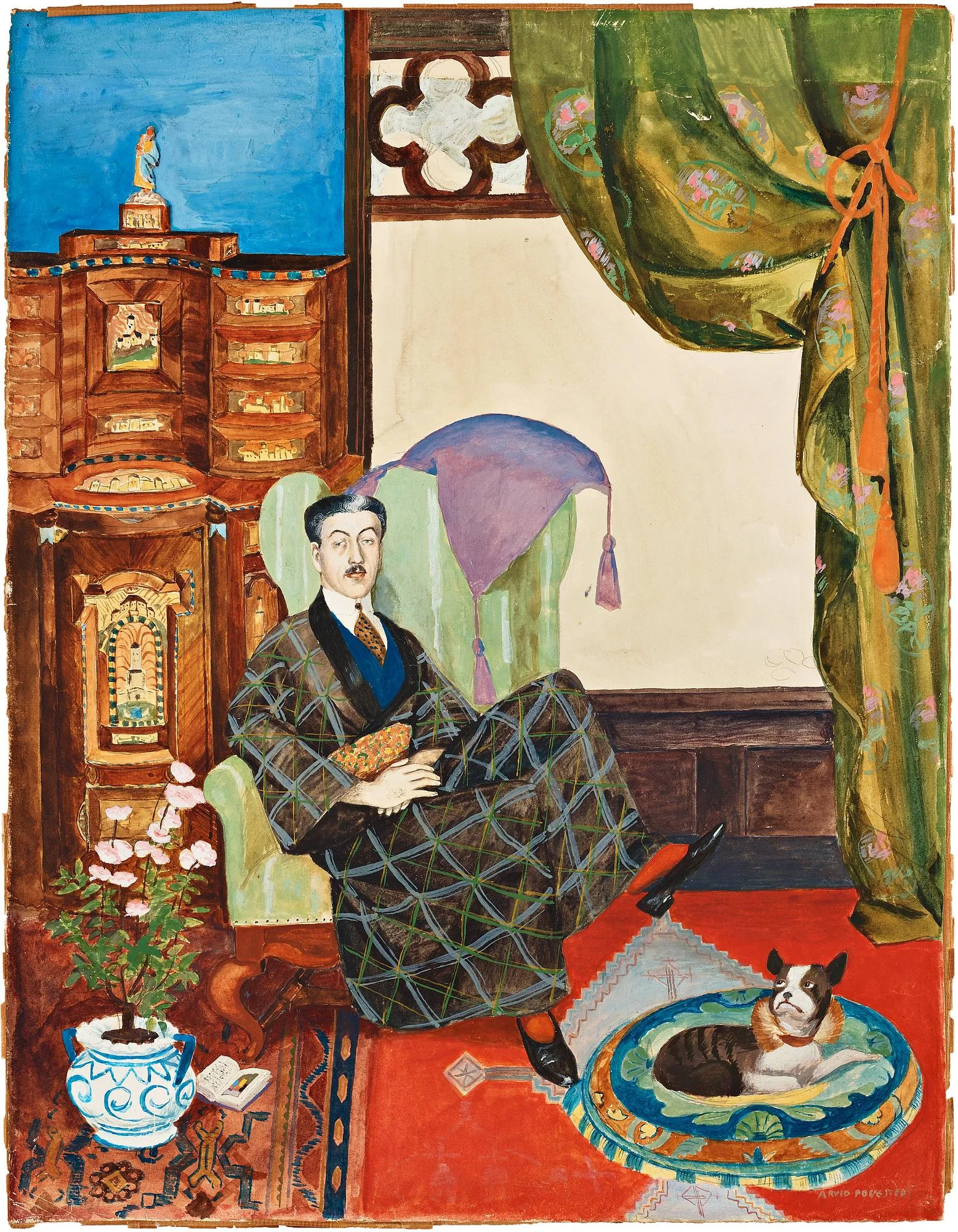 Arvid Fougstedt, Porträtt av Mauritz Stiller. — Bukowskis