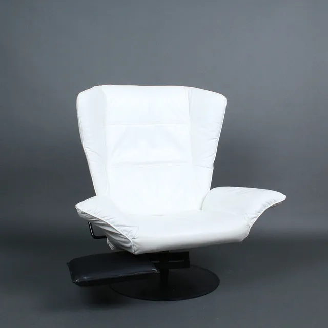 MARZIO CECCHI. Sessel / Lounge Chair, Stahl, Leder, 1970er Jahre, Italien.