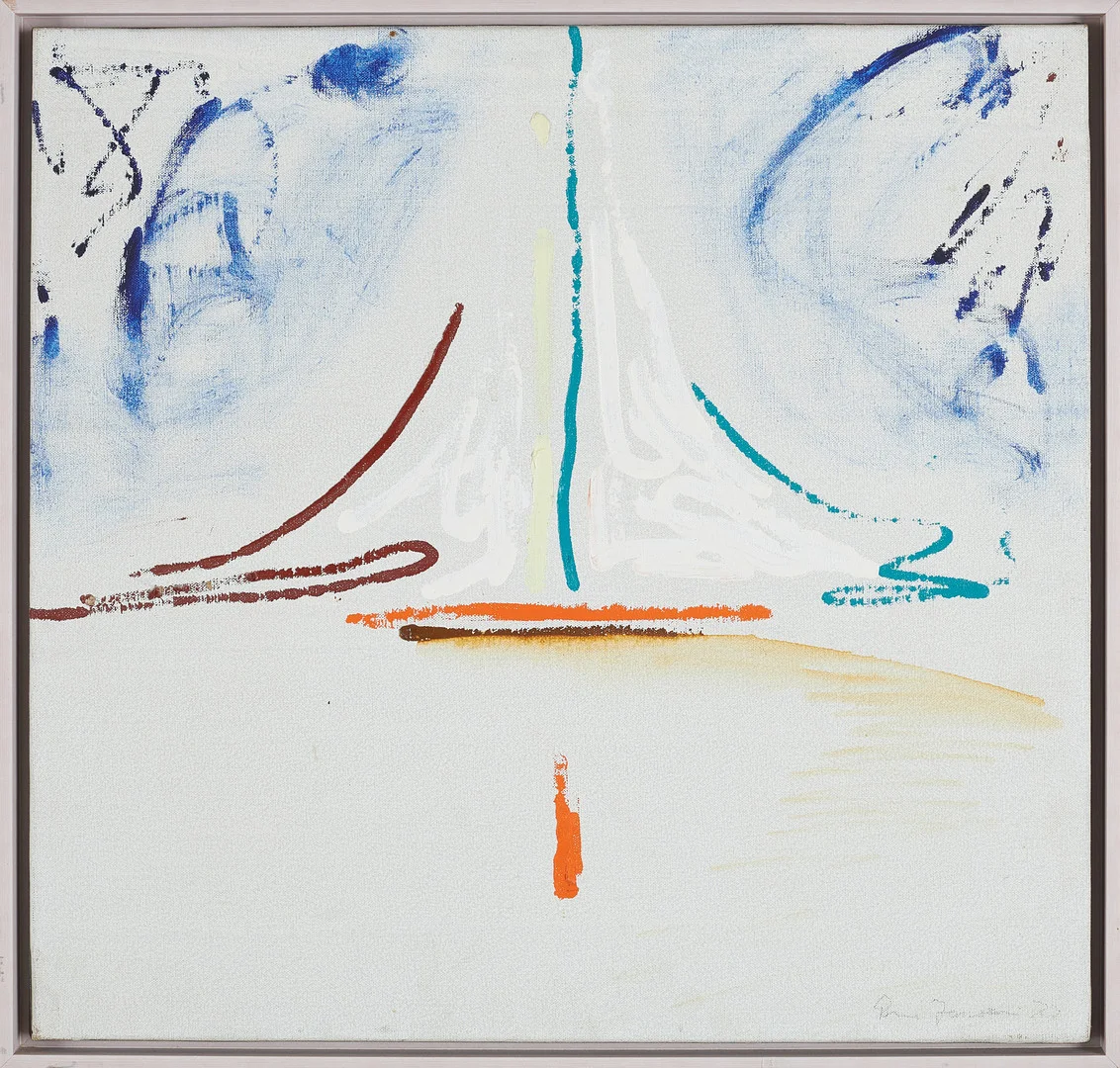 RUNE JANSSON. Komposition, olja på duk, signerad och daterad. — Paintings — Stockholms Auktionsverk Sickla