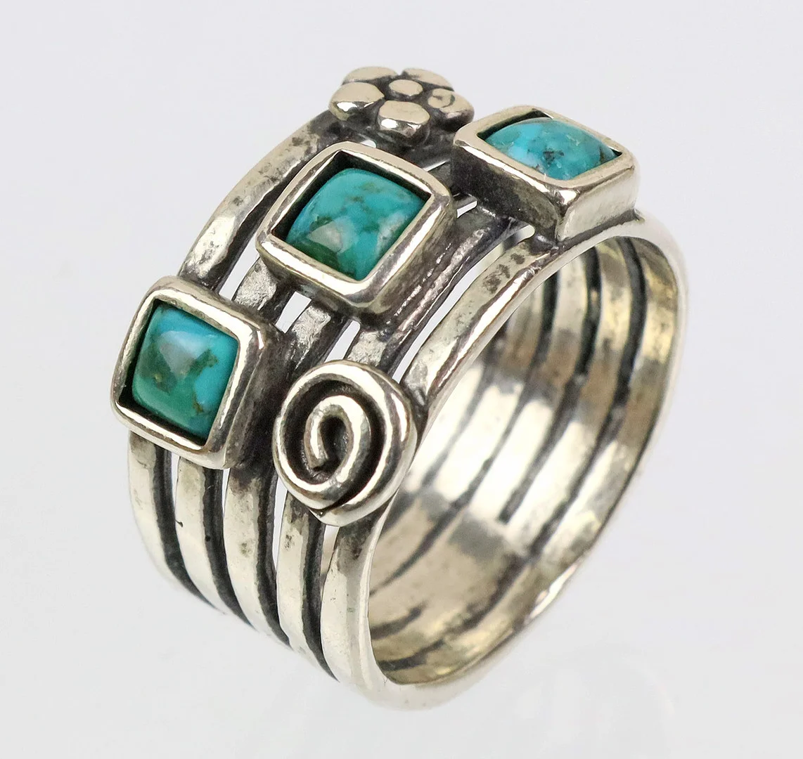 TÜRKIS RING, Silber 925. — Rings — Auktionshaus Bossard