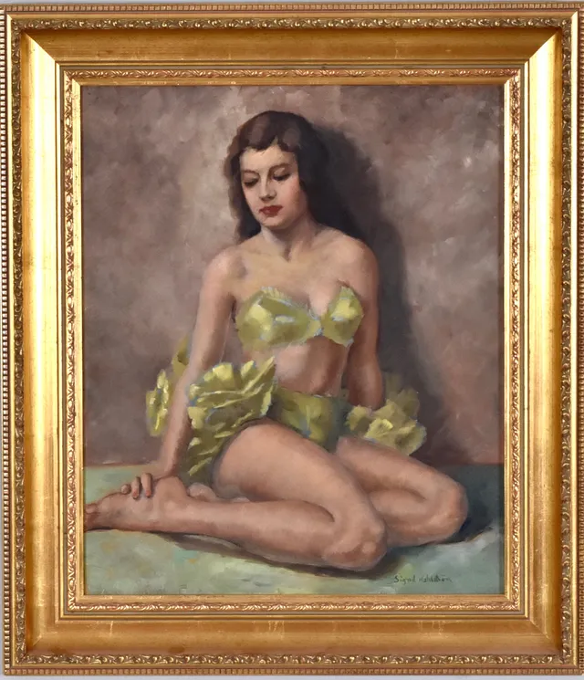 SIGRID WAHLSTRÖM DE ROUGEMONT. Olja på duk.