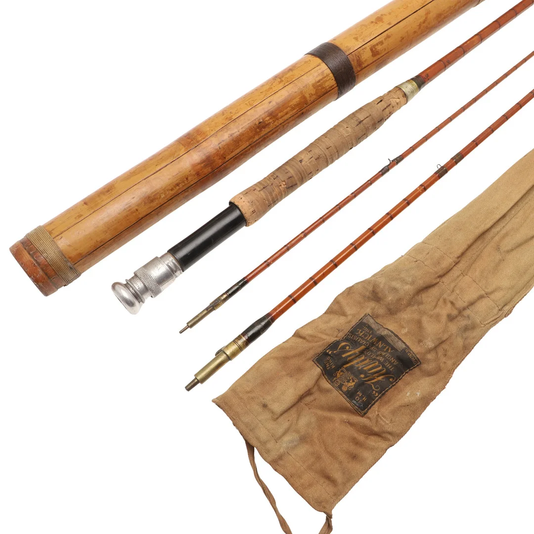HARDY CANE FISHING ROD & BAMBOO TUBE. — Fishing equipment — Lawrences Auctioneers