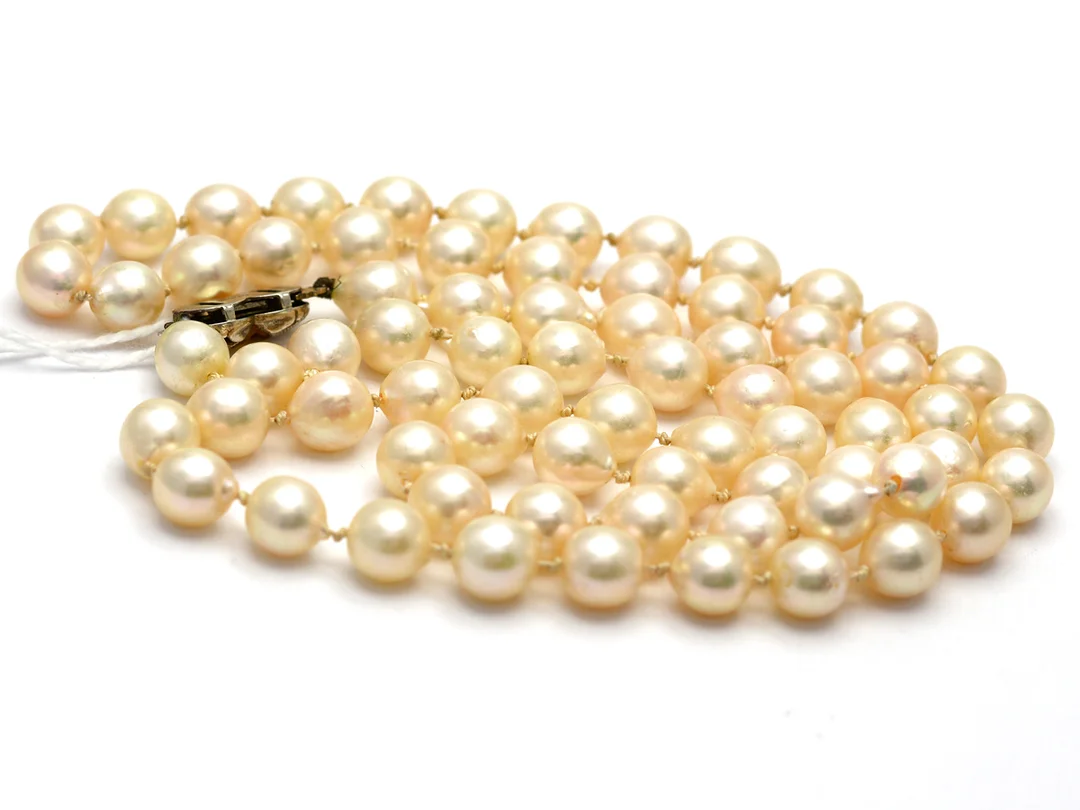 Pärlcollier, odlade, 66cm, lås S835 saknar pärla — Smycken/Pärlcollier — Kaplans