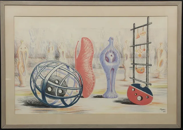 HENRY MOORE. Sculptural objects, litografi, signerad i plåten.