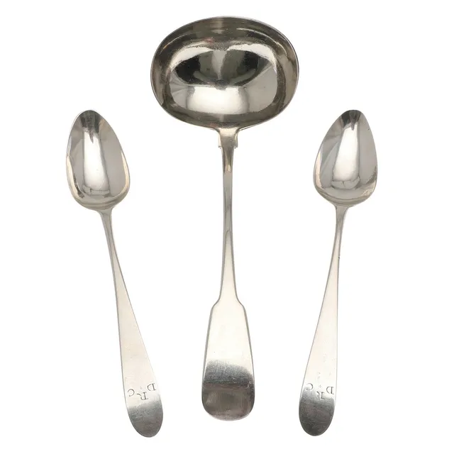 THREE PIECES OF IRISH SILVER.
