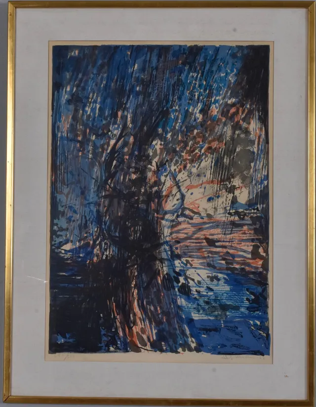 LEIF KNUDSEN. Färglitografi.