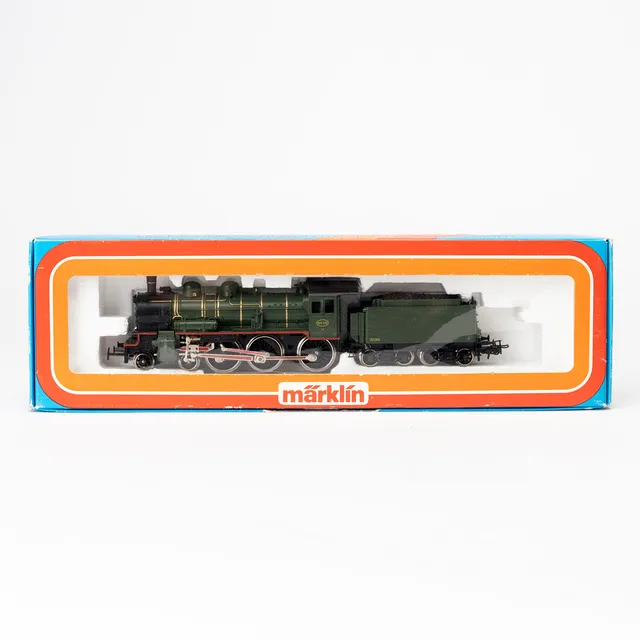 MÄRKLIN 3086 SNCB:s ånglok BR 64 med tender, originalförpackning.