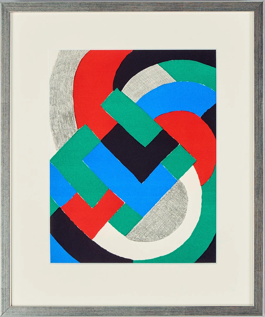 SONIA DELAUNAY. EFTER. Utan titel, litografi, ur XX:e Siècle no 32, 1969. — Engravings & Prints — Uppsala Auktionskammare