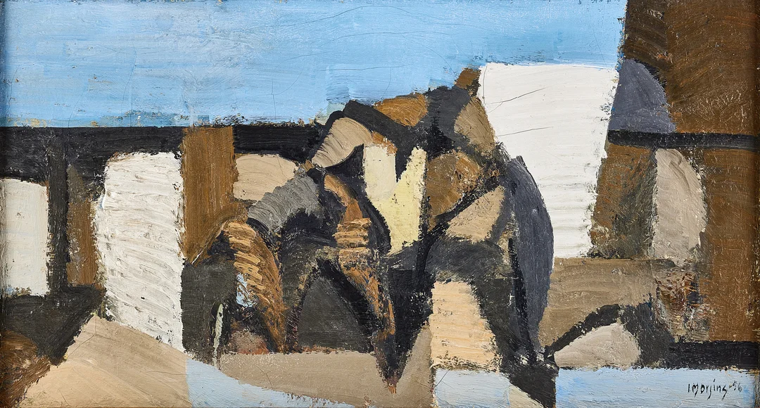 IVAR MORSING. Landskap Spanien, oljemålning på duk, signerad och daterad -56. — Paintings — Stockholms Auktionsverk Magasin 5