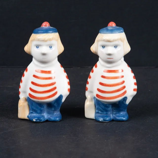 TUULIKKI PIETILÄ. figurin, 2 st Mumin, porslin, Arabia 1990-1997. Too-Ticki.