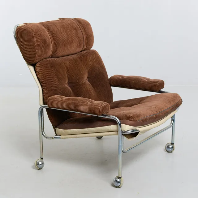 PETHRUS LINDLÖF. Fåtölj, "Sofia", AB Lindlöfs möbler, 1970-tal.