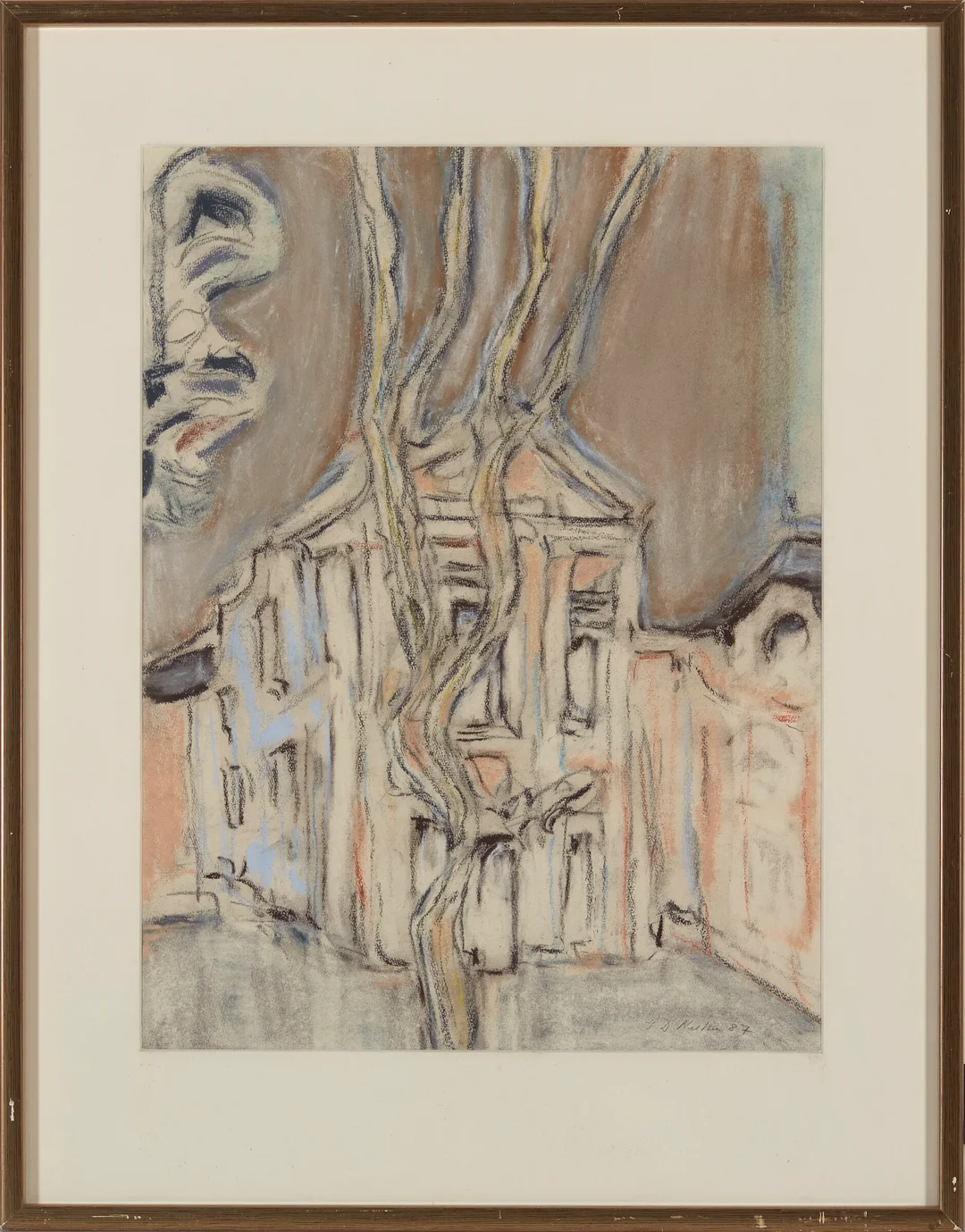 Nielsen, John David — Bylandskap, 1987 — Kunst/Øvrig billedkunst — Blomqvist