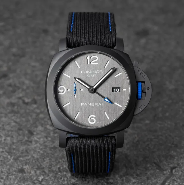Panerai, Luminor GMT, “Bucherer Blue”, "one of 288", ca 2021.