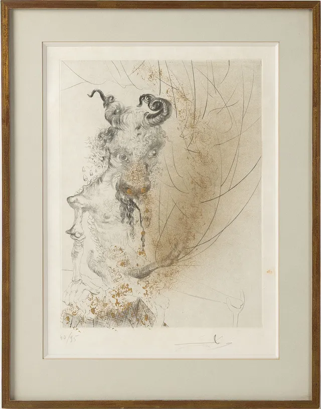 SALVADOR DALÍ. "Tête de veau" ur "Faust (La Nuit de Walpurgis)", 1968/69.